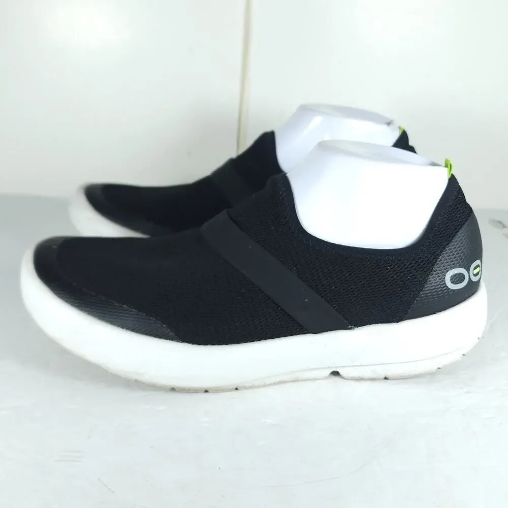 Oofos Women's OOmg EeZee Recovery US 10 Mesh Black Slip On Low Sneakers Shoes